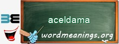 WordMeaning blackboard for aceldama